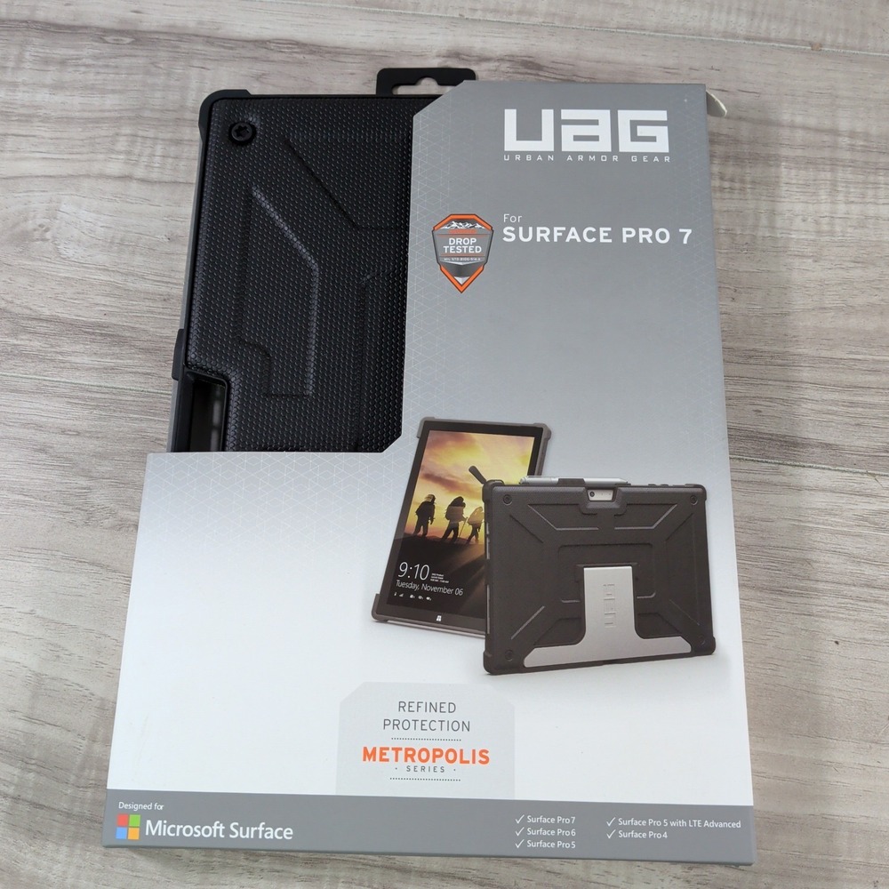 URBAN ARMOR GEAR Case for Microsoft Surface Pro 7 Tablet - Black ( OPEN BOX )